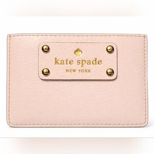 ✨ Kate Spade New York Leather Cardholder Wallet – Blush Pink ✨